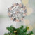 7" Silver Pre-Lit Snowflake Starburst Christmas Tree Topper - Clear Lights - IMAGE 2