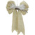 15" Ivory and White Bow with Pine Cone Hanging Christmas Decor - IMAGE 3