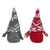 Santa Gnome Hanging Christmas Ornaments - 4" - Gray and Red - Set of 2 - IMAGE 3