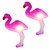 Set of 10 Tropical Pink Flamingo Novelty Christmas Lights, 11ft White Wire - IMAGE 1