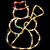 Lighted Snowman Christmas Window Silhouette Decoration - 15" - Multicolor Lights - IMAGE 1