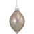 5.25" Rose Gold Retro Ombre Glass Christmas Drop Ornament - IMAGE 1