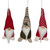 Set of 3 Red and Green Santa Gnome Christmas Ornament 4.25" - IMAGE 1