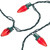 LED C7 Christmas Lights - Red - 16' Green Wire - 25ct - IMAGE 4