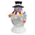 7.5" White Battery Operated LED Snowman Glittering Snow Dome Christmas Tabletop Decor - IMAGE 1