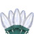 LED C7 Christmas Lights - Pure White - 16' Green Wire - 25ct - IMAGE 1