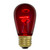 Transparent Incandescent S14 Edison Style Christmas Replacement Bulbs - Red - Pack of 25 - IMAGE 1