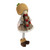 15" Standing Autumn Girl Gnome with Scarf and Pumpkin Hat Thanksgiving Figure - IMAGE 2