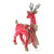 Reindeer with Burlap Bow Christmas Decoration - 24" - Red and Brown - IMAGE 2