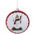 4" White and Red Snowman on Sled Christmas Ornament - IMAGE 1