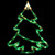 Lighted Christmas Tree Window Silhouette Decoration - 15" - Green and Yellow Lights - IMAGE 1