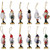 12-Piece Red and Blue Mini Christmas Nutcracker Ornament Set 3.25" - IMAGE 3