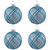 4ct Blue and Silver Plaid Glitter Glass Christmas Ornament Ball Set 2.75" (70mm) - IMAGE 2