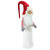 35" Red and White Christmas Slim Santa Gnome with White Fur Suit and Red Hat - IMAGE 2