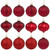 Mercury Style Onion and Ball Glass Christmas Ornament Set - 3" - Red - 12ct - IMAGE 2