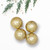Metallic Leaves Christmas Glass Ball Ornaments - 4" (100mm) - Clear and Gold - 4ct - IMAGE 3