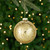 Metallic Leaves Christmas Glass Ball Ornaments - 4" (100mm) - Clear and Gold - 4ct - IMAGE 4