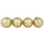Metallic Leaves Christmas Glass Ball Ornaments - 4" (100mm) - Clear and Gold - 4ct