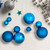 Shiny and Matte Blue Glass Ball Christmas Ornaments - 2.5" (63mm) - 40ct - IMAGE 2