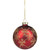 Glittered Snowflake Glass Ball Christmas Ornament - 3.25" - Burgundy Red and Gold - IMAGE 4