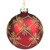 Glittered Snowflake Glass Ball Christmas Ornament - 3.25" - Burgundy Red and Gold - IMAGE 5