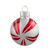 12ct Red and Silver 2-Finish Swirl Glass Christmas Ball Ornaments 1.75" (45mm) - IMAGE 6