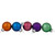 18-Piece Multi-Color Vibrant Glass Ball Christmas Ornament Set 1.25" - IMAGE 1