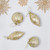 Glittered Christmas Ball and Finial Glass Ornaments - 5" - Gold - 4ct - IMAGE 1