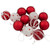 3-Finish Peppermint Christmas Ball Ornaments - 1.75" (40mm) - Red and White - 12ct - IMAGE 2