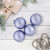 4ct Matte Purple Glass Ball Christmas Ornaments with Branch Design 2.5" (63.5mm) - IMAGE 2