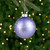 Matte Glass Ball Christmas Ornaments with Branch Design - 2.5" (60mm) - Purple - 4ct - IMAGE 1