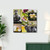 LED Lighted Flickering Buddha and Candle Collage Canvas Wall Art - 19.5" x 19.5" - IMAGE 1