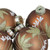 4ct Brown and Gold 2-Finish Floral Glass Christmas Ball Ornaments 3.25" (80mm) - IMAGE 3