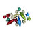 16ct Vibrantly Colored Shiny Shatterproof Finial and Star Christmas Ornaments 4" (100mm) - IMAGE 3