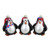 3ct Black and White Penguin Glass Christmas Ornaments 3.25" - IMAGE 3