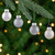 2-Finish Christmas Mini Glass Ball Ornaments - 1" (25mm) - Silver and Gray- 28ct - IMAGE 3