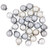 2-Finish Christmas Mini Glass Ball Ornaments - 1" (25mm) - Silver and Gray- 28ct - IMAGE 5