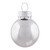 2-Finish Christmas Mini Glass Ball Ornaments - 1" (25mm) - Silver and Gray- 28ct