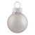 2-Finish Christmas Mini Glass Ball Ornaments - 1" (25mm) - Silver and Gray- 28ct
