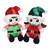 Set of 2 Red Plush Sitting Boy and Girl Christmas Elf Figures 13" - IMAGE 1