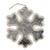 8" White and Brown Rustic Embellished Christmas Snowflake Ornament - IMAGE 1