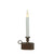 11" Battery Operated White and Bronze LED Christmas Candle Lamp with Toned Base - IMAGE 3