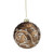 Copper Brown Glitter Swirl Mercury Glass Christmas Ball Ornament 4” (100mm) - IMAGE 1