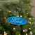 5" Glittered Blue and White Ford Logo Glass Christmas Ornament - IMAGE 2