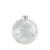 White Glitter Shatterproof Leaves Christmas Ball Ornament 3.25" (80mm) - IMAGE 2