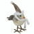 9.5" Ivory Standing Bird with Scarf and Santa Hat Christmas Figure Decoration - IMAGE 2