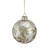 Gold and White Glass 2-Finish Christmas Ball Ornament 4" (100mm) - IMAGE 1