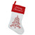 Embroidered Tree Merry Christmas Stocking with Cuff - Red and White - 15.5" - IMAGE 1