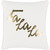 18" White and Gold Contemporary Foil Square Throw Pillow Cover - IMAGE 1