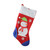 19'' Red and Blue Plush Cuff Snowman Christmas Stocking - IMAGE 1